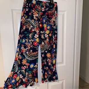 Floral Wide-Leg Pants